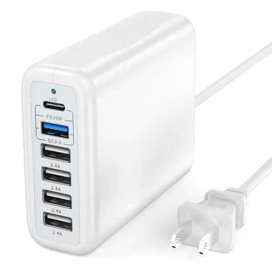 6-Port 65W USB Charging Station