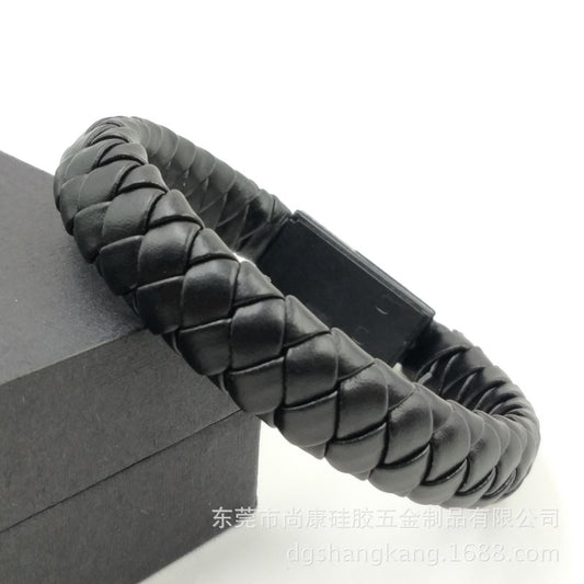 Braided Leather Charging Bracelet