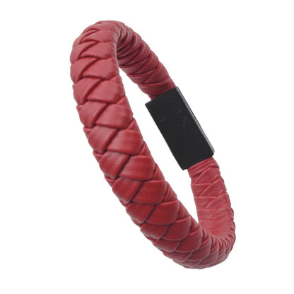Braided Leather Charging Bracelet