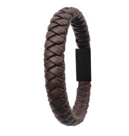 Braided Leather Charging Bracelet
