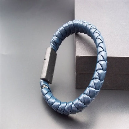 Braided Leather Charging Bracelet