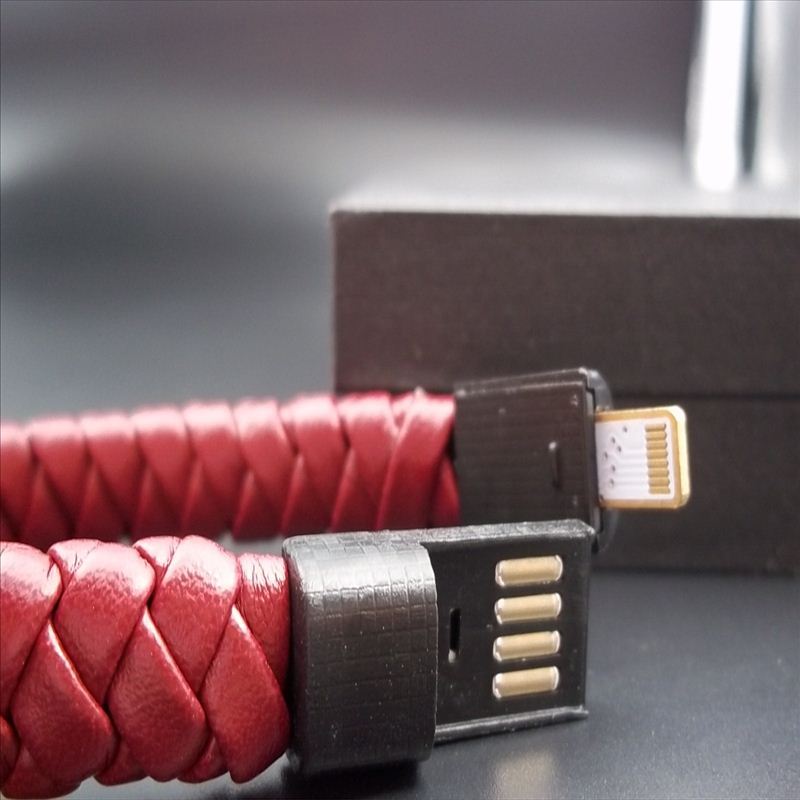 Braided Leather Charging Bracelet