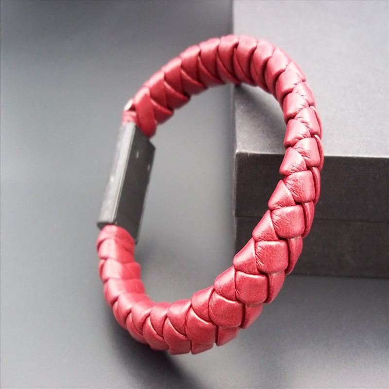 Braided Leather Charging Bracelet