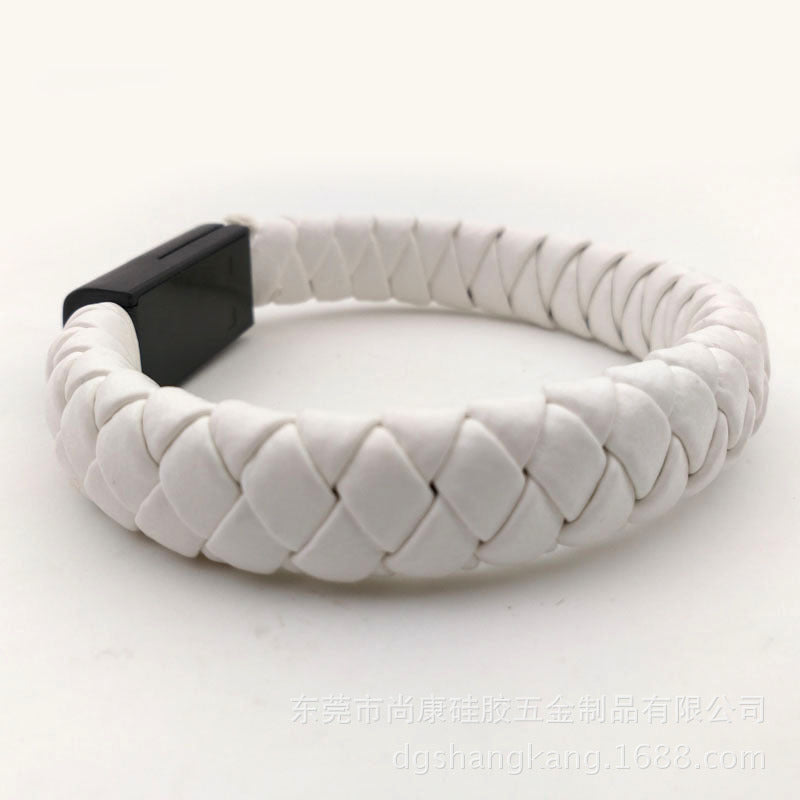 Braided Leather Charging Bracelet
